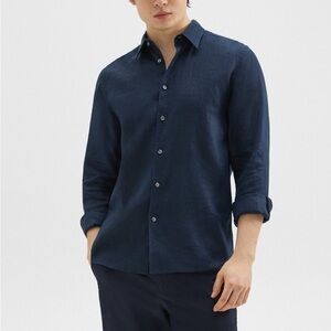 Theory Men’s Irving Shirt in Relaxed Linen